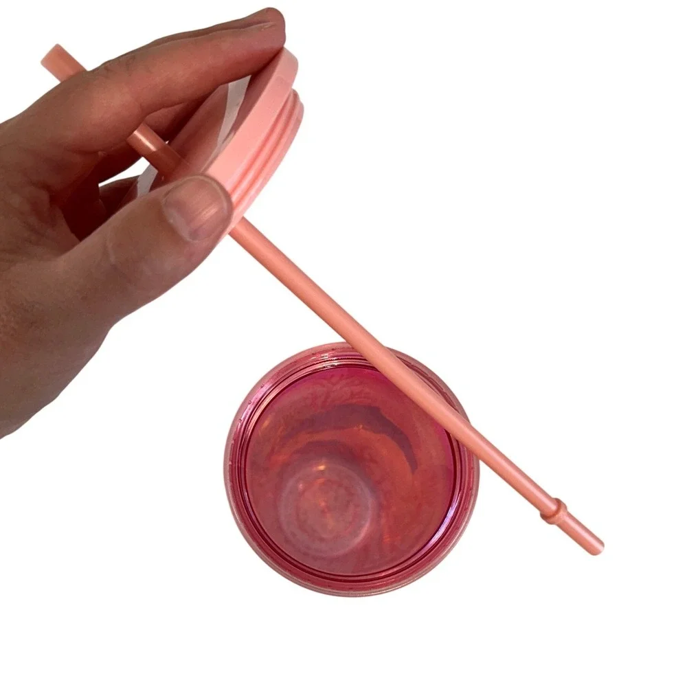 Starbucks 24oz Venti Cold Cup Tumbler Pink Coral Reef Bubble Texture Summer 2023